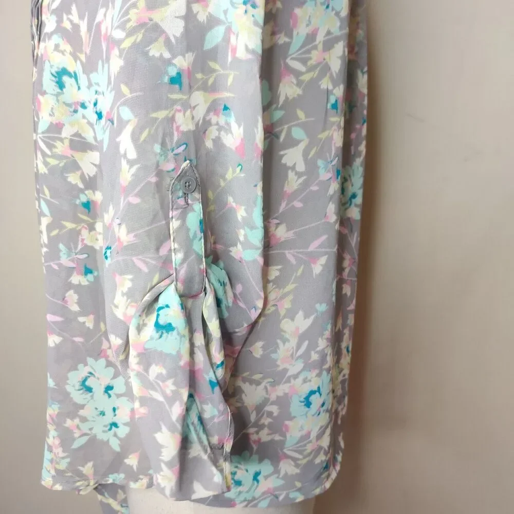 LC‎ Lauren Conrad Open Front Floral Blouse